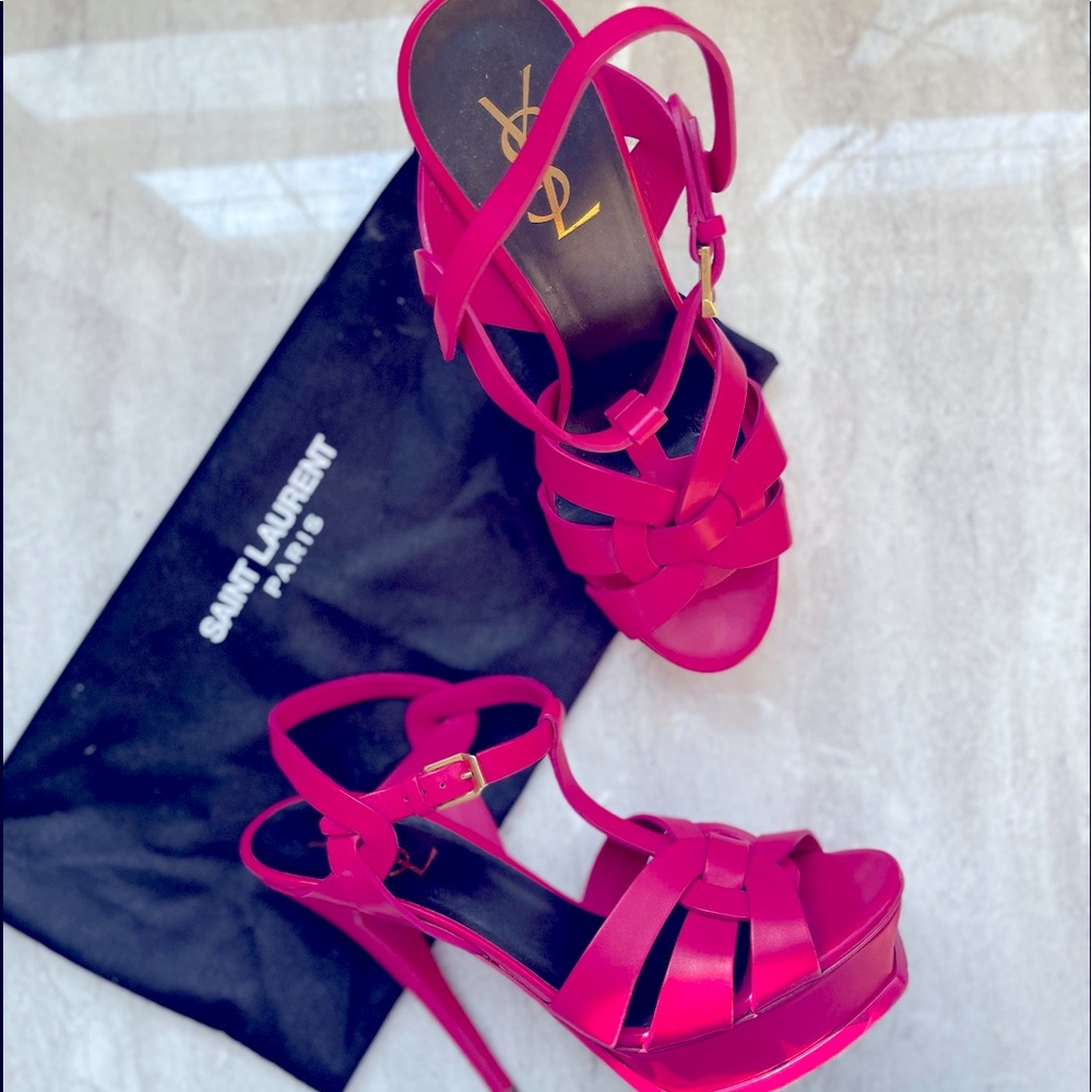 Classic Yves Saint Laurent Tribute Sandals pink